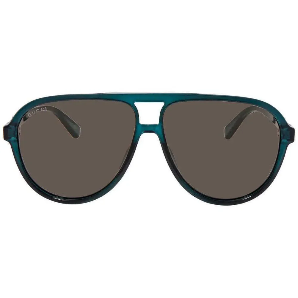 NEW Gucci Brown and Blue Aviator Men's Sunglasses